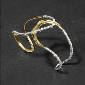 ALEXIS BITTAR Freeform Pavé Cuff Bracelet